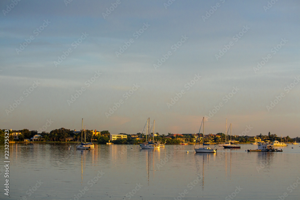 Sarasota bay at sunset