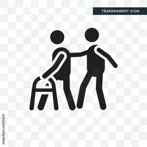Walker vector icon isolated on transparent background, Walker logo design