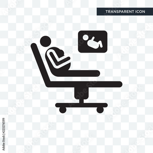 Ultrasonography vector icon isolated on transparent background, Ultrasonography logo design
