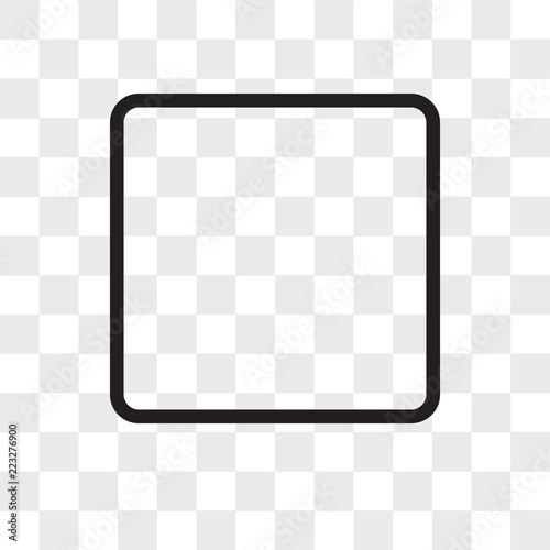 Square vector icon isolated on transparent background, Square logo design