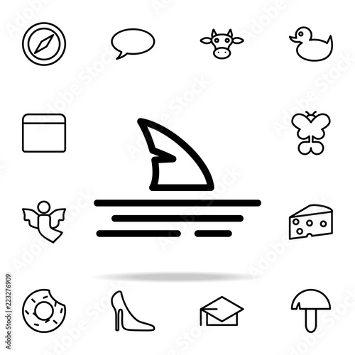 shark fin icon. web icons universal set for web and mobile