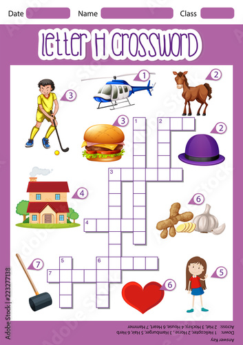 Letter H crossword template