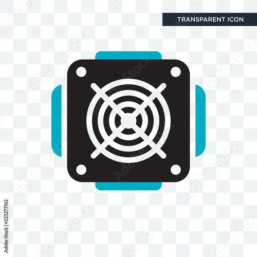 Asic miner vector icon isolated on transparent background, Asic miner logo design