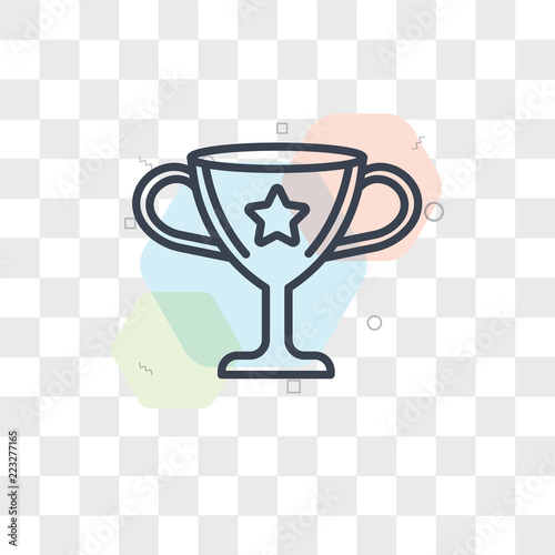 Winning vector icon isolated on transparent background, Winning logo design