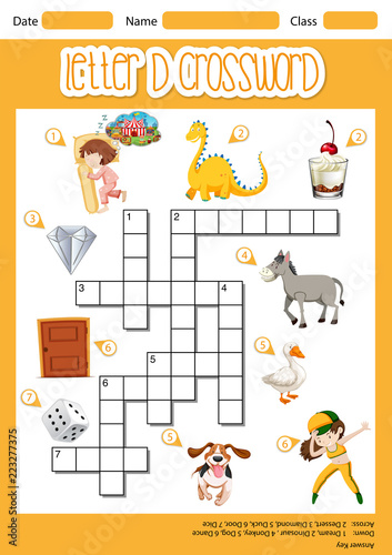 Letter D crossword template