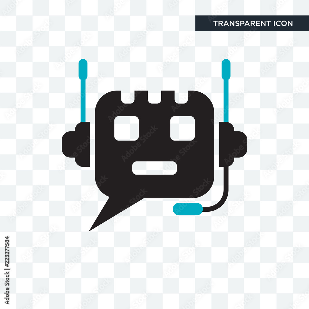 Mezquita grande hará Chat bot vector icon isolated on transparent background, Chat bot logo  design vector de Stock | Adobe Stock