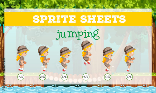 Sprite sheets jumping template