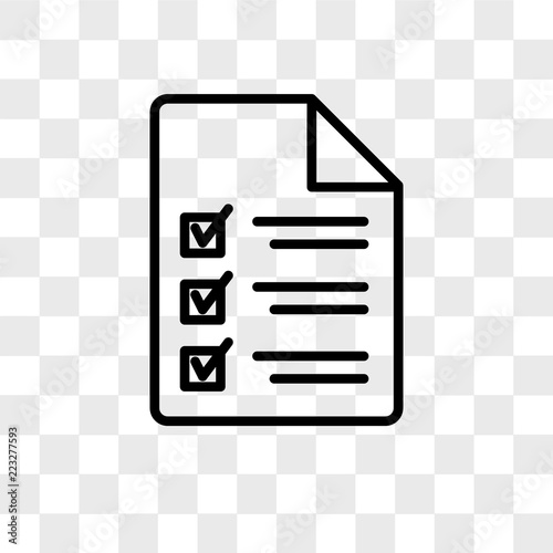 List vector icon isolated on transparent background, List logo design