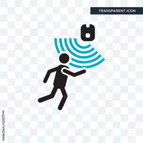 Motion sensor vector icon isolated on transparent background, Motion sensor logo design