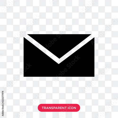 Closed envelope vector icon isolated on transparent background, Closed envelope logo design