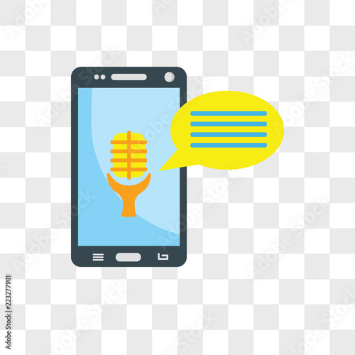 Voice message vector icon isolated on transparent background, Voice message logo design