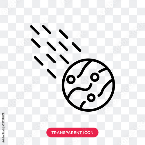 Asteroids vector icon isolated on transparent background, Asteroids logo design