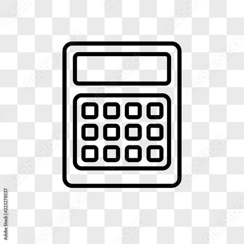 Calculator vector icon isolated on transparent background, Calculator logo design