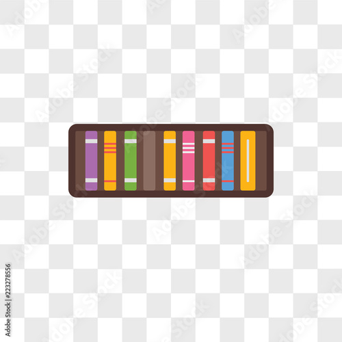 Bookshelf Vector Icon Isolated On Transparent Background Bookshelf Logo Design Stock Vector Adobe Stock