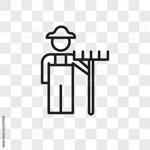 Wallpaper Mural Farmer vector icon isolated on transparent background, Farmer logo design Torontodigital.ca