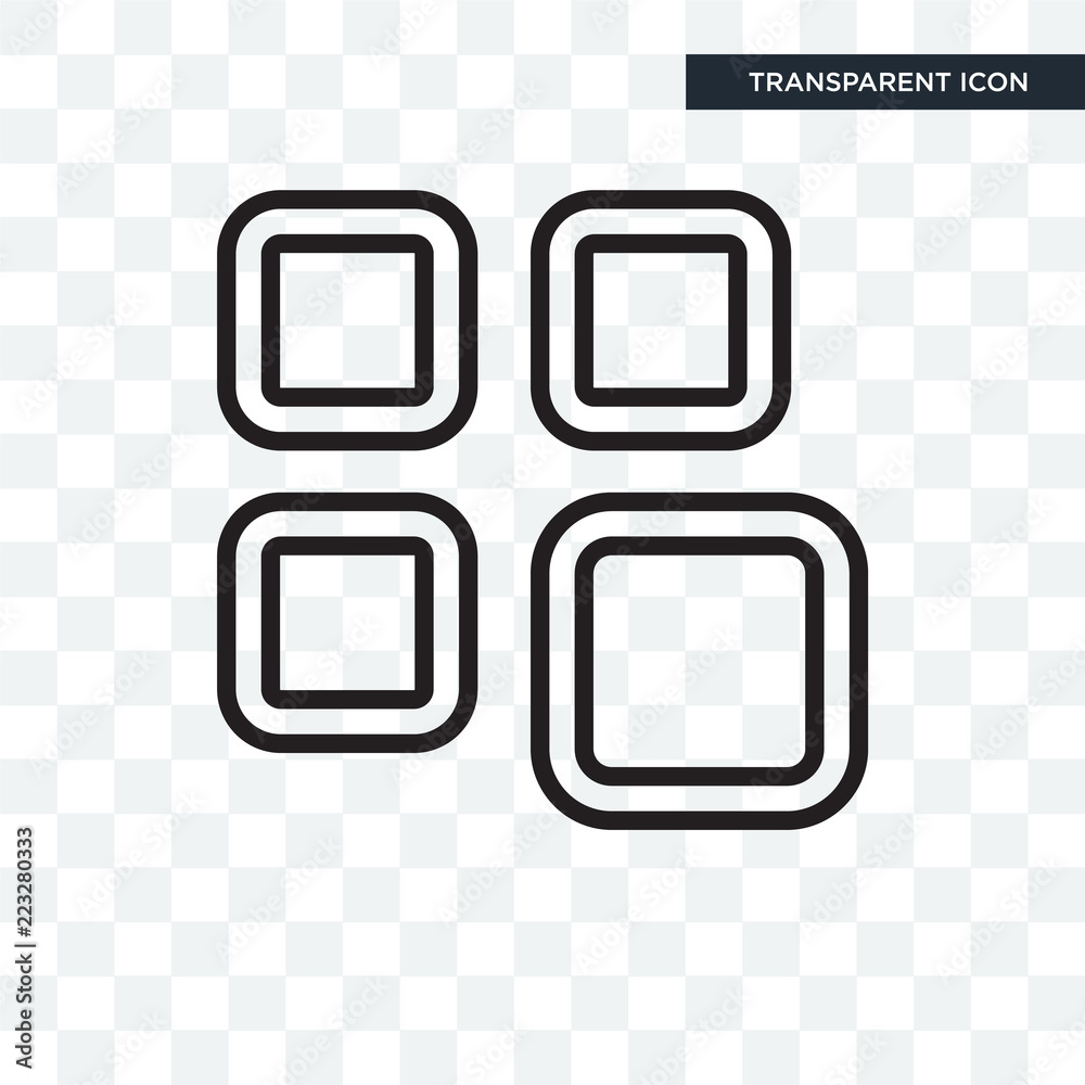 Array vector icon isolated on transparent background, Array logo design Array vector icon isolated on transparent background, Array logo design
