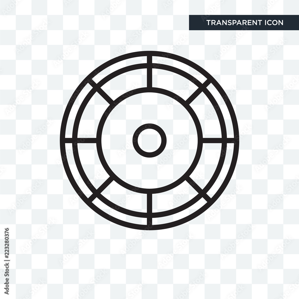 Color wheel vector icon isolated on transparent background, Color wheel ...