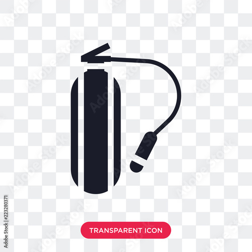 Fire extinguisher vector icon isolated on transparent background, Fire extinguisher logo design