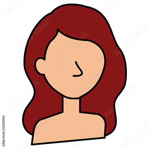 beautiful and young woman shirtless character