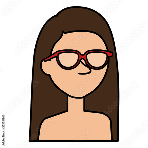 beautiful and young woman shirtless character