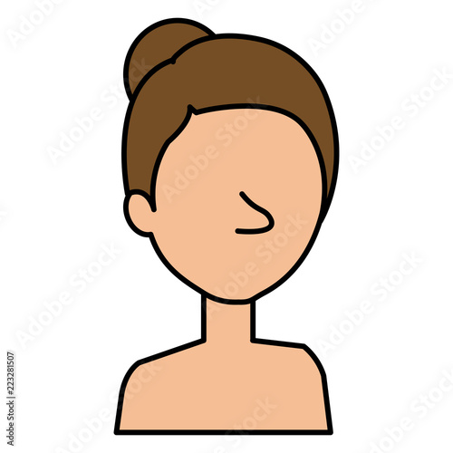 beautiful and young woman shirtless character