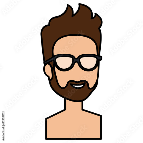 young man shirtless avatar character
