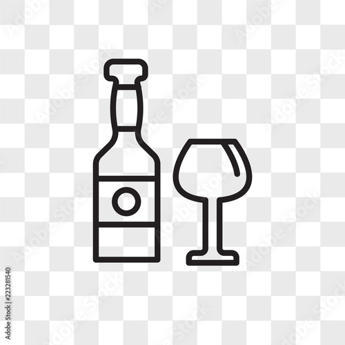 Liquor vector icon isolated on transparent background, Liquor logo design