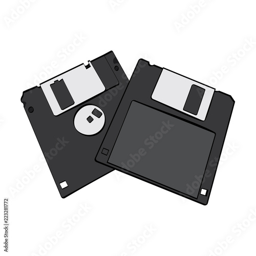 Retro diskette vector Illustration on a white background
