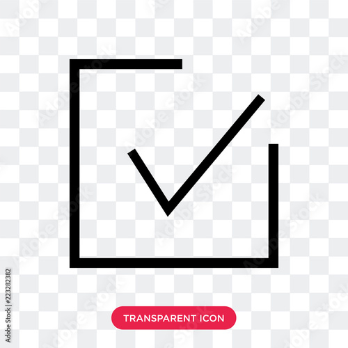checked vector icon isolated on transparent background, checked logo design