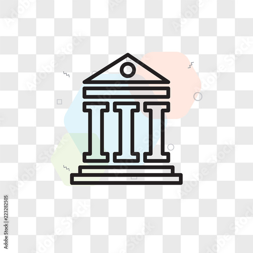 Pantheon vector icon isolated on transparent background  Pantheon logo design