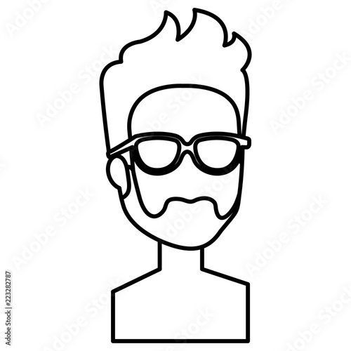 young man shirtless avatar character