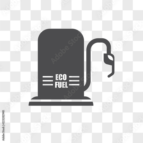 Eco fuel vector icon isolated on transparent background, Eco fuel logo design