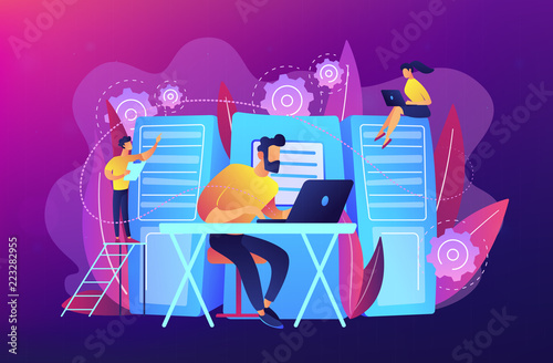 System administration concept vector illustration