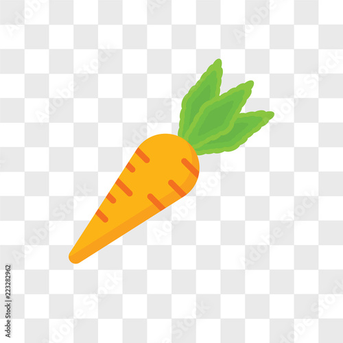 Carrot vector icon isolated on transparent background, Carrot logo design