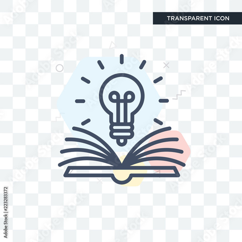 Knowledge vector icon isolated on transparent background, Knowledge logo design