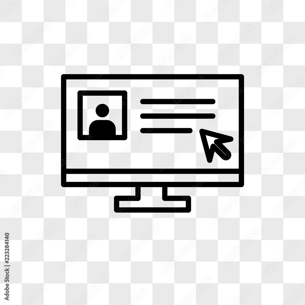 Laptop and cursor vector icon isolated on transparent background, Laptop and cursor logo design