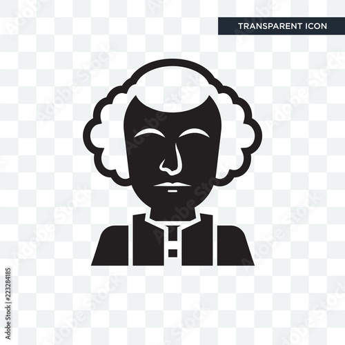 George washington vector icon isolated on transparent background, George washington logo design