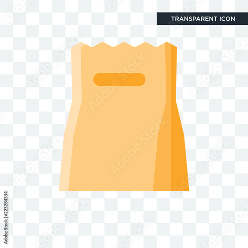 Paper bag vector icon isolated on transparent background, Paper bag logo design