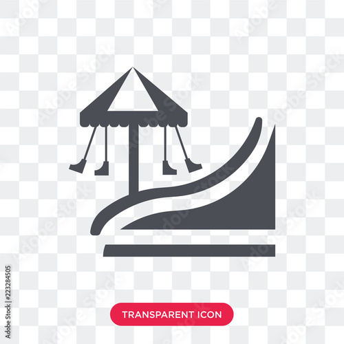 Amusement park vector icon isolated on transparent background, Amusement park logo design