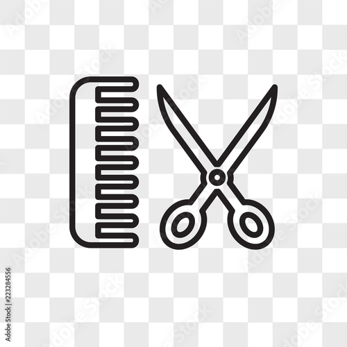Salon vector icon isolated on transparent background, Salon logo design