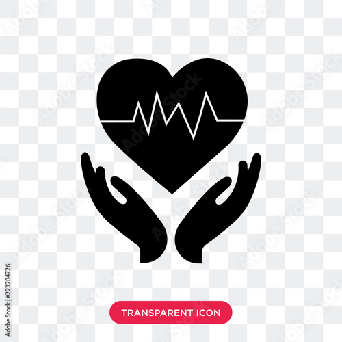 cardiogram vector icon isolated on transparent background, cardiogram logo design
