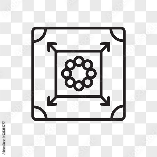 Carrom vector icon isolated on transparent background, Carrom logo design