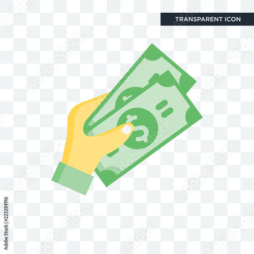 Cash vector icon isolated on transparent background, Cash logo design