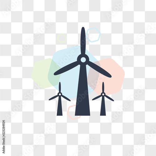 Wind mills vector icon isolated on transparent background, Wind mills logo design