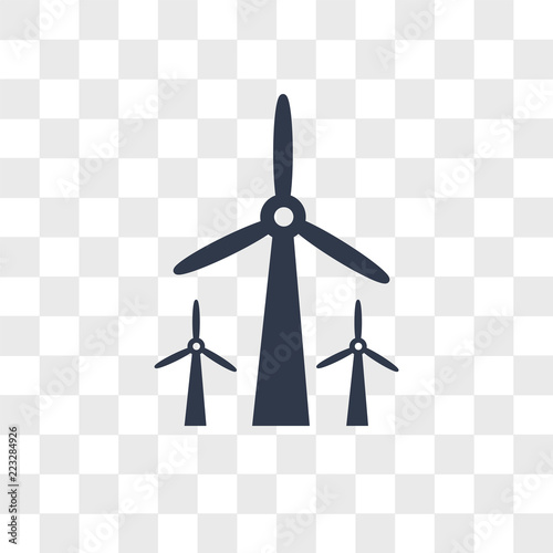 Wind mills vector icon isolated on transparent background, Wind mills logo design