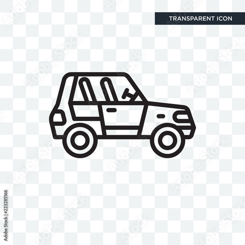 Car vector icon isolated on transparent background, Car logo design