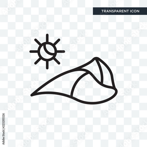 Dunes vector icon isolated on transparent background, Dunes logo design