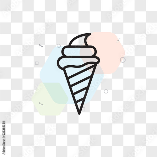 Ice cream vector icon isolated on transparent background, Ice cream logo design