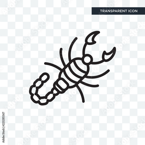 Scorpion vector icon isolated on transparent background, Scorpion logo design