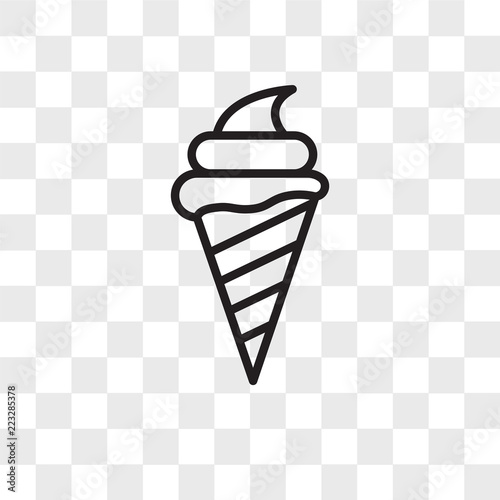 Ice cream vector icon isolated on transparent background, Ice cream logo design